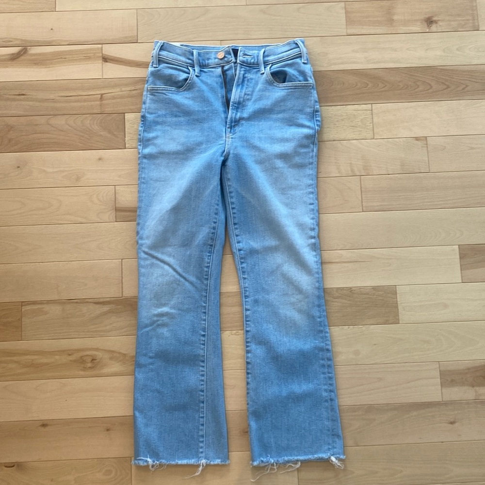 Mother hustler ankle fray jeans
